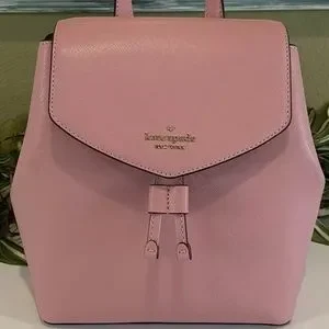 New Kate Spade Lizzie Saffiano Leather Medium Flap Backpack Bright Carnation kate spade | Bags | New Kate Spade Lizzie Saffiano Leather  main image 2